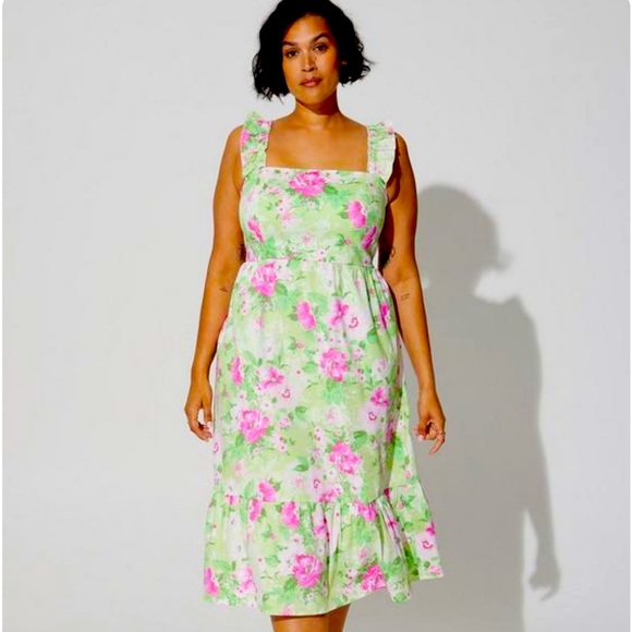 Mini Poplin Tiered Ruffle Strap Dress - Picture 1 of 2